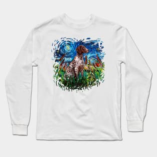 German Shorthair Pointer Night (version 2) Long Sleeve T-Shirt